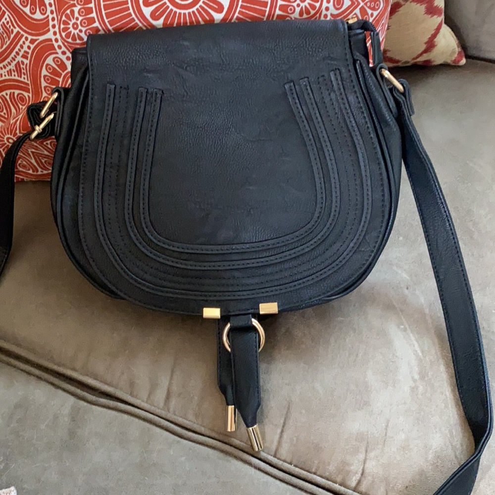 New Vegan Leather Saddlebag Purse